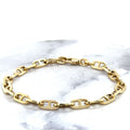 14K Yellow Gold Polished 5.1mm Mariner Bracelet, 7.5