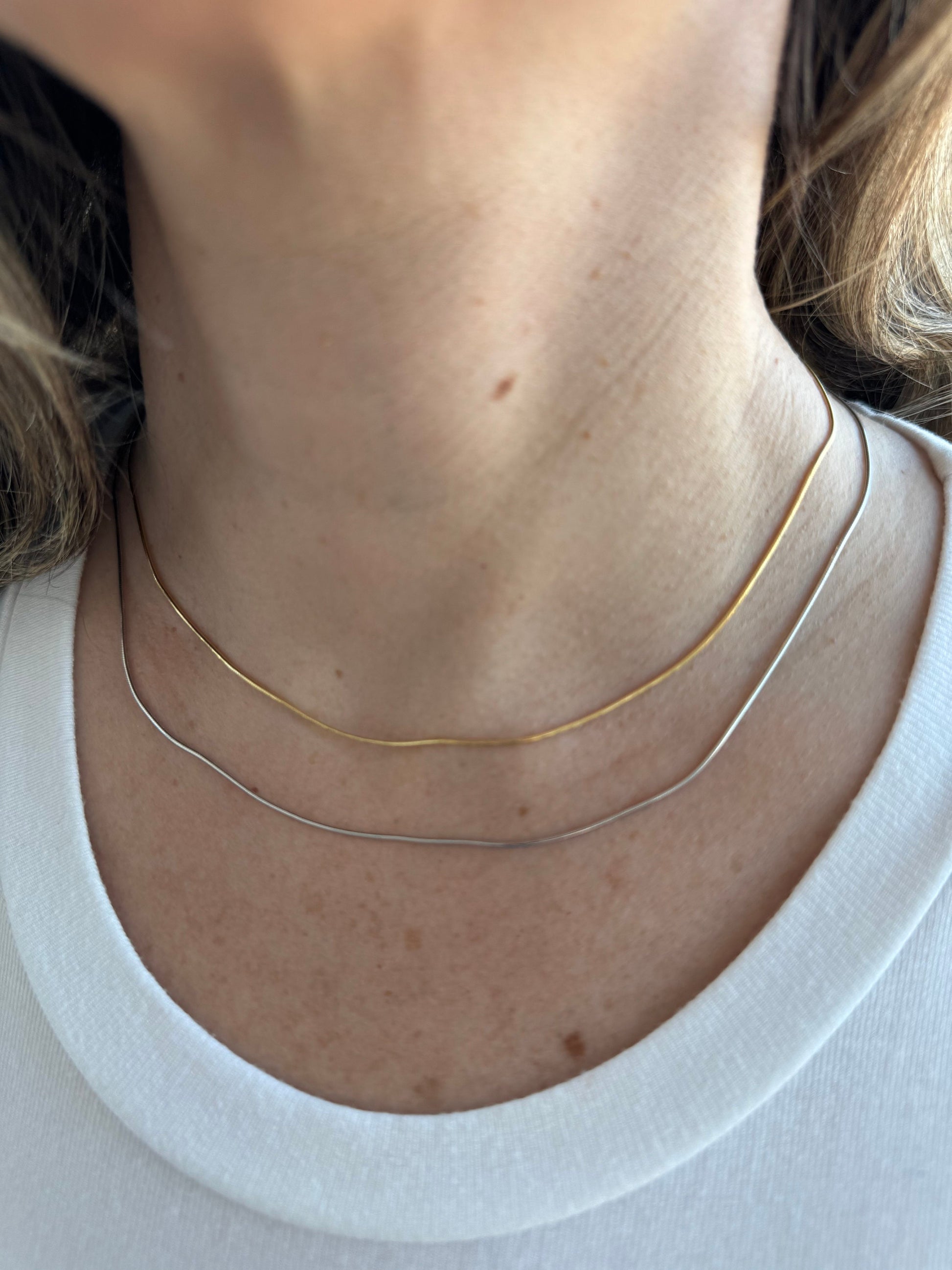 Solid 14K Gold 0.9mm Round Snake Chain, 16" 18" 20" 24" Delicate Snake Necklace, Real Gold Chain, Women