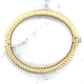 14K Yellow Gold Twisted Oval Bangle with Box Clasp, 7