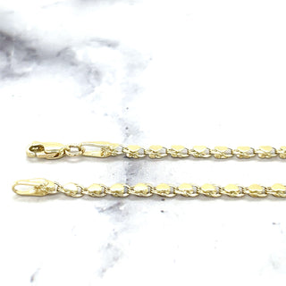 Solid 14K Yellow Gold 3mm Heart Link Bracelet, 5.5" 7" Real Gold Bracelet, Heart Bracelet, White Gold, Women, Girls