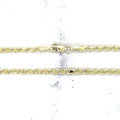 Solid 14K Yellow Gold 3mm Heart Link Necklace, 16