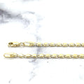 Solid 14K Yellow Gold 3mm Heart Link Necklace, 16