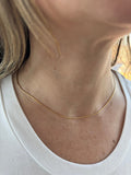 Solid 14K Yellow Gold 0.7mm 0.9mm Round Snake Chain, 16