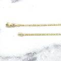 14K Gold 1.1mm Sparkle Rope Chain with Lobster Lock, 16