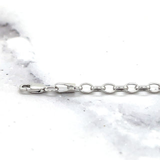 14K White Gold 7" Lite Oval Rolo Link Chain Bracelet 3.2mm or 4.6mm wide, Real Gold Bracelet, Yellow Gold Oval Rolo, Women, Unisex