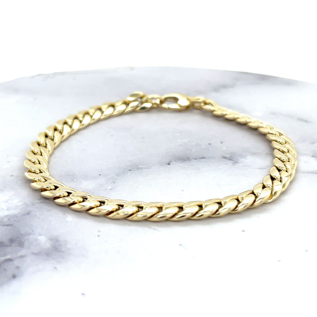 14K Yellow Gold 7.25 Inch Classic Miami Cuban Link Bracelet, 6mm Wide, White Gold, Rose Gold, Real Gold Bracelet