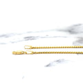 Solid 18K Yellow Gold 2.2mm Curb Chain Necklace, 16