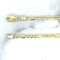 Solid 14K Yellow Gold 3.1mm Figaro Chain Bracelet, 7