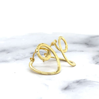 14K Yellow Gold Fashion Trend Hoop Earrings, Twisted Circles Hoops, Real Gold Earrings, Women