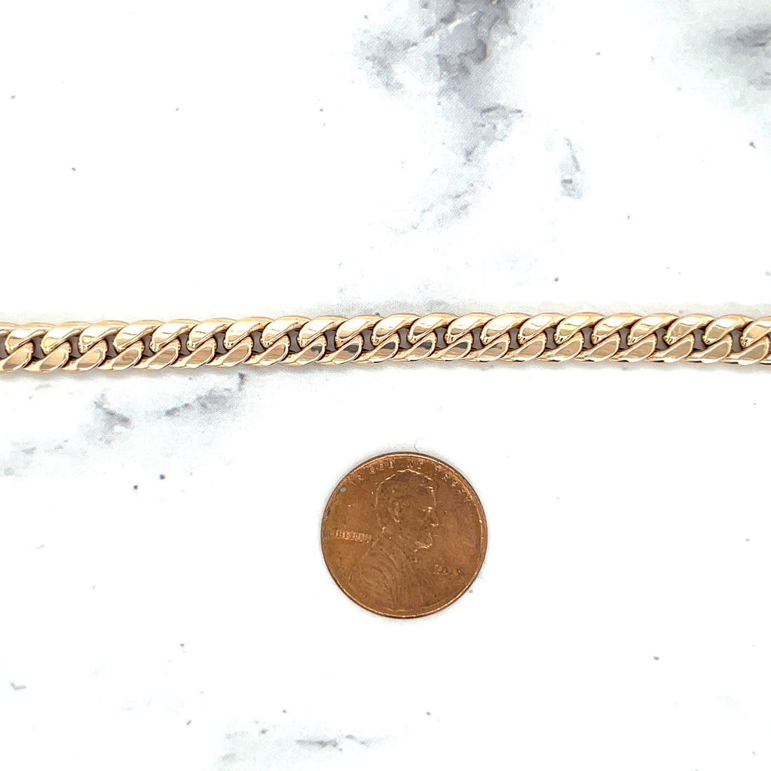 14K Rose Gold 7.25 Inch Classic Miami Cuban Link Bracelet, 6mm Wide, White Gold, Yellow Gold, Real Gold Bracelet, Curb Bracelet, Women