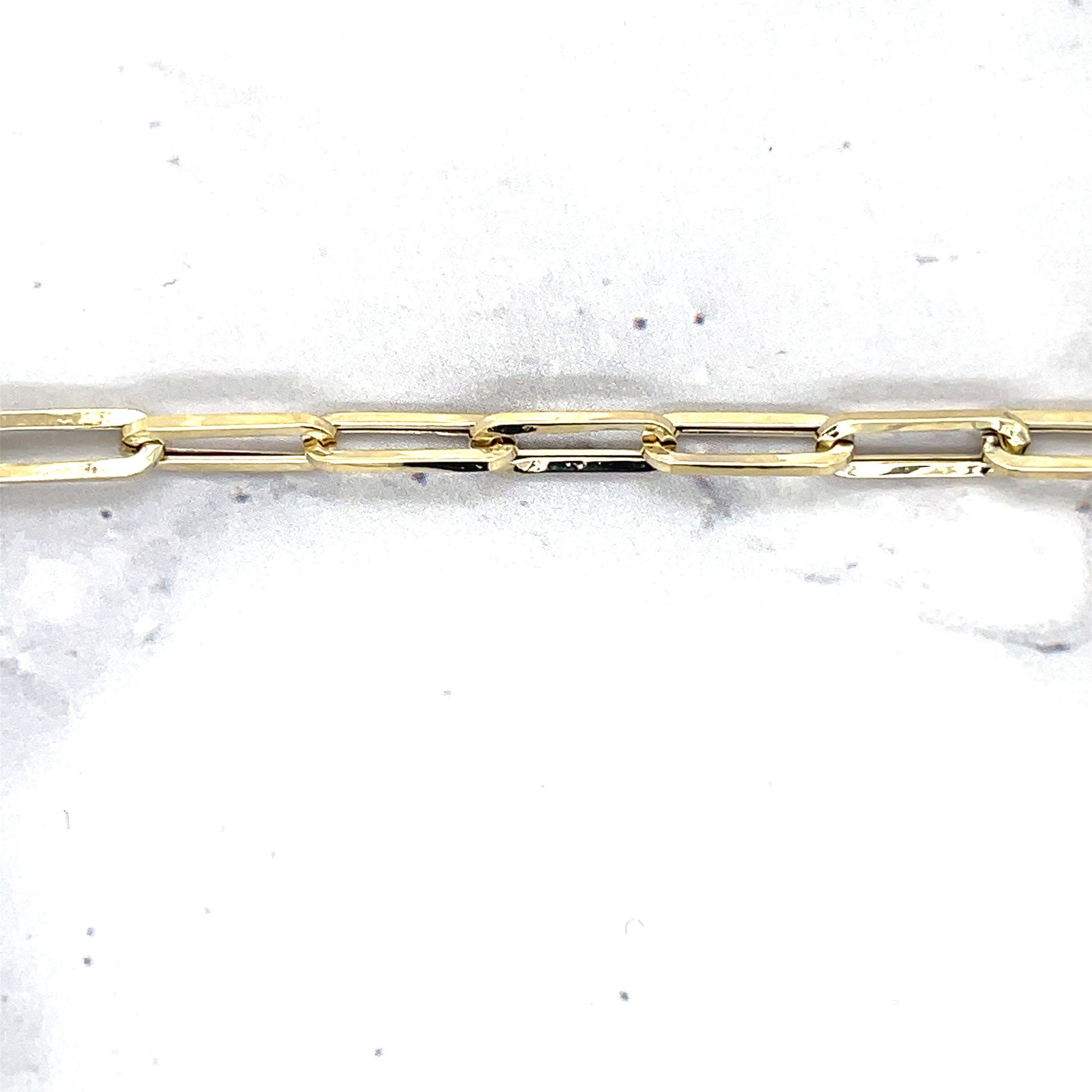 14K Yellow Gold 17" Lariat Paperclip Necklace, Y-Necklace, 4mm Wide, Fashion Necklace, Real Gold, Women