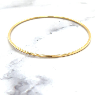 14K Yellow Gold 35mm Thin Polished Endless Continuous Hoop Earring, 1.2mm Thick ,Real Gold Hoop Earrings Gift for her