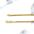 Solid 18K Yellow Gold 2.2mm Curb Chain Necklace, 16