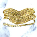 Solid 18K Yellow Gold 2.2mm Curb Chain Necklace, 16