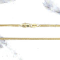 Solid 14K Yellow Gold 1mm Foxtail Necklace, 16