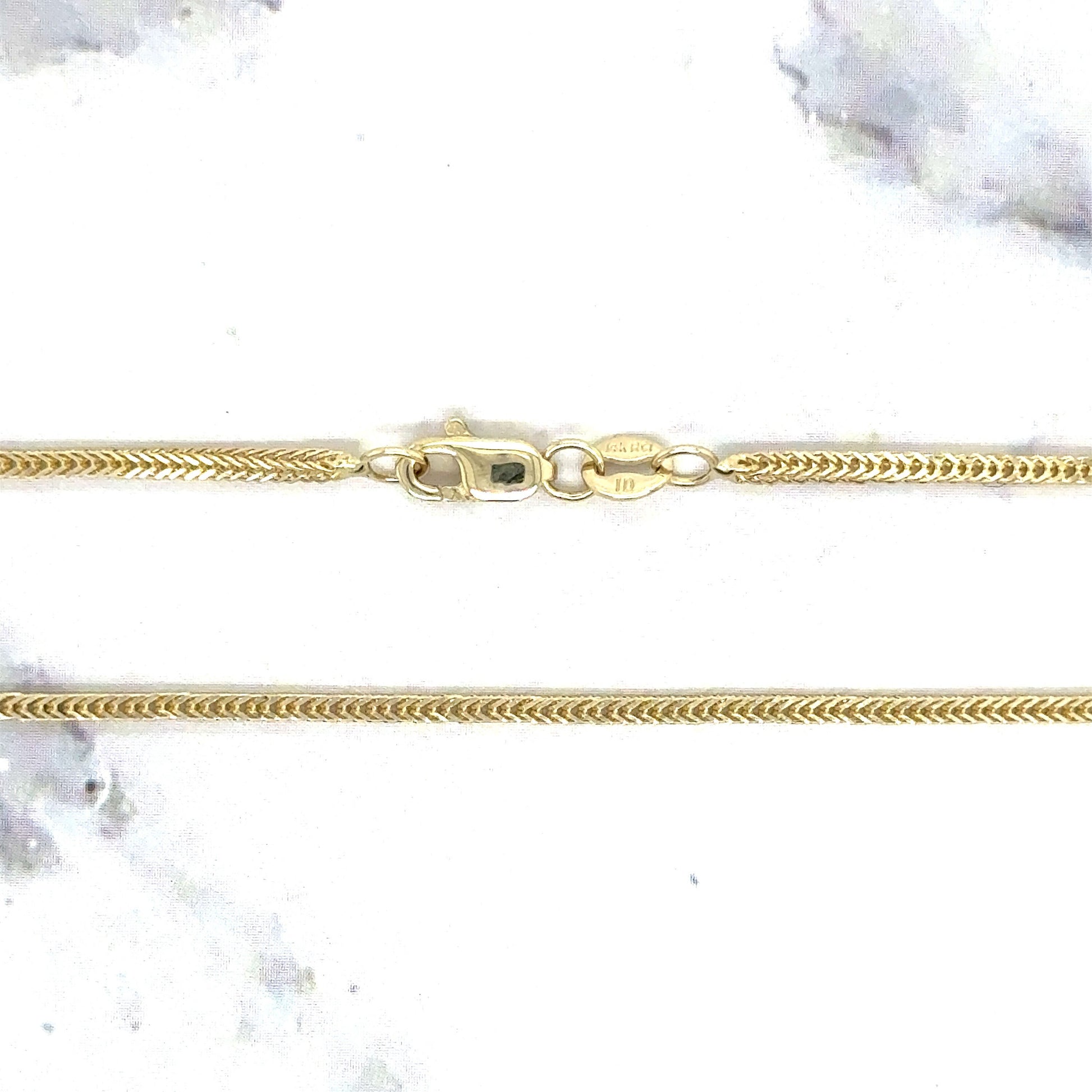 Solid 14K Yellow Gold 1mm Foxtail Necklace, 16" 18" 20" Fox Chain, Real Gold Necklace, White Gold, Foxtail Chain, Women