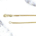 Solid 14K Yellow Gold 1mm Foxtail Necklace, 16