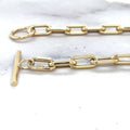 14K Yellow Gold 5mm Paperclip Link Bracelet with Toggle Clasp, 7.5