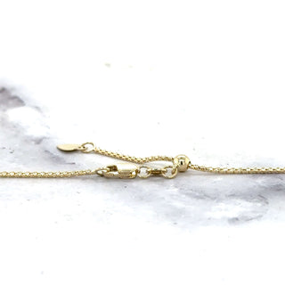 Solid 14K Yellow Gold 1.3mm Adjustable Popcorn Chain with Lobster Lock, 22" Long, Set Your Own Length, Real Gold Necklace, Women