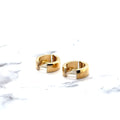 14K Yellow Gold 16mm Chunky Huggie Earring, 5mm Thick ,Gold Snuggables, Huggie Hoops, Real Gold Hoops, Gift for her