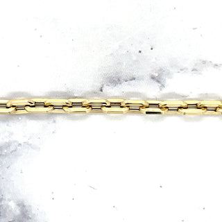 14K Yellow Gold 4.2mm Chunky Paperclip Link Necklace, 18" Real Gold Chain, Paperclip Necklace, Lite Cable Chain, Women