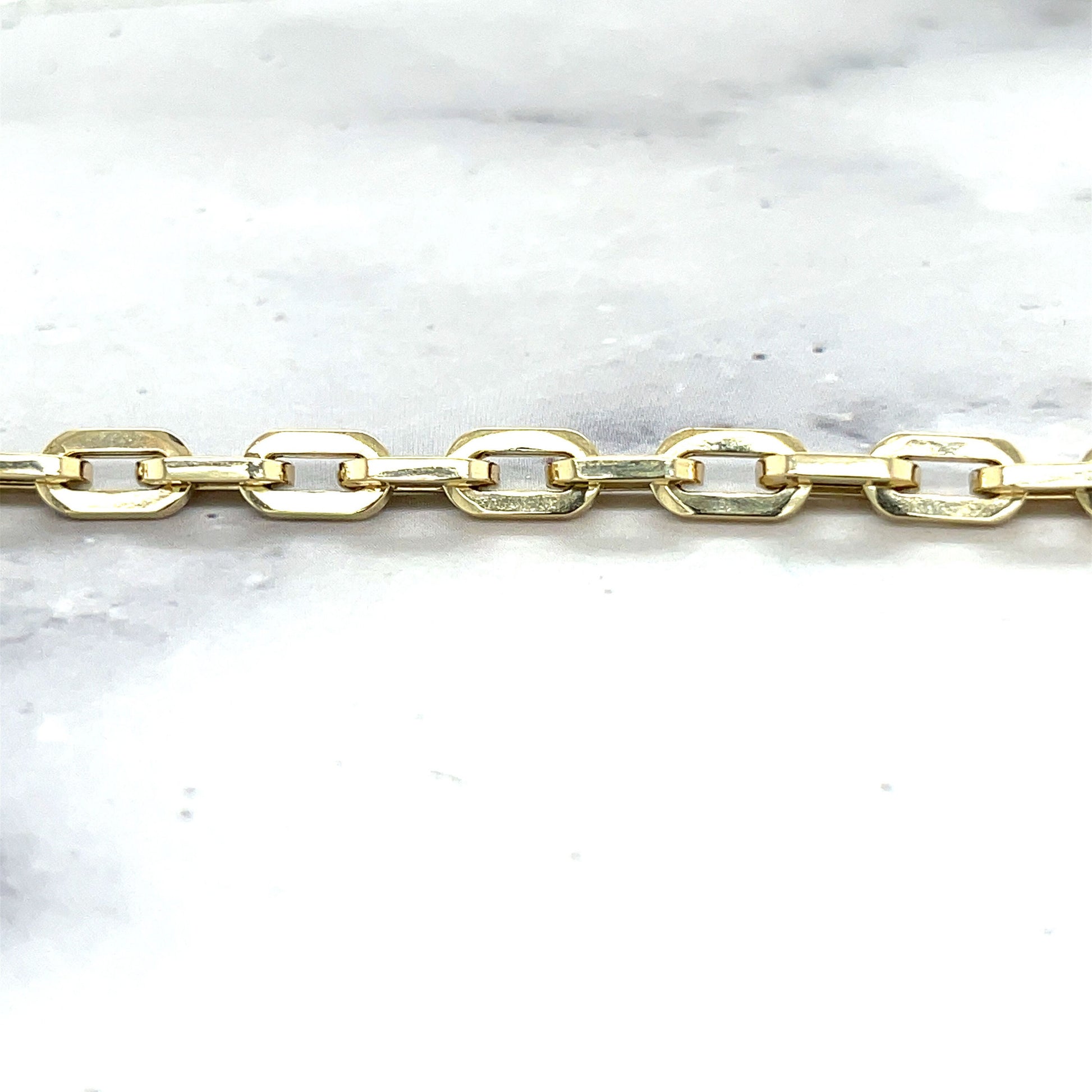 14K Yellow Gold 4.2mm Chunky Paperclip Link Necklace, 18" Real Gold Chain, Paperclip Necklace, Lite Cable Chain, Women