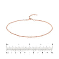 14K Rose Gold Adjustable Flat Mariner Chain Anklet 10