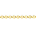 14K Yellow Gold Flat Mariner Adjustable Anklet, 2.20mm Wide, 10