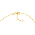 14K Yellow Gold Flat Diamond-Cut Stations Adjustable Anklet 10