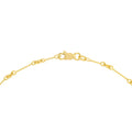 14K Yellow Gold Twist Bar Chain Anklet, 0.8mm Wide, Lobster Lock 10