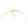 14K Yellow Gold Stations on Curb Chain Adjustable Anklet 10