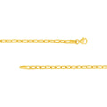 14K Yellow Gold 2.5mm Paper Clip Chain with Pear Shape Lock 10