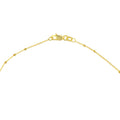 14K Yellow Gold 1.35mm Triple Bead Saturn Chain with Lobster Lock 10