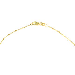 14K Yellow Gold 1.35mm Triple Bead Saturn Chain with Lobster Lock 10", Gift For Her, Handmade Jewelry, Anklets For Women