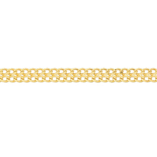 14K Yellow Gold 4.3mm Curb Bismarck Chain with Lobster Lock 10"Long, Gift For Her, Handmade Jewelry, Anklets For Women