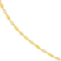 14K Yellow-white Gold 2.10mm Y/W Dorica Chain with Lobster Lock 10