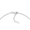 14K Dainty White Gold Curb Chain Adjustable Anklet, 10