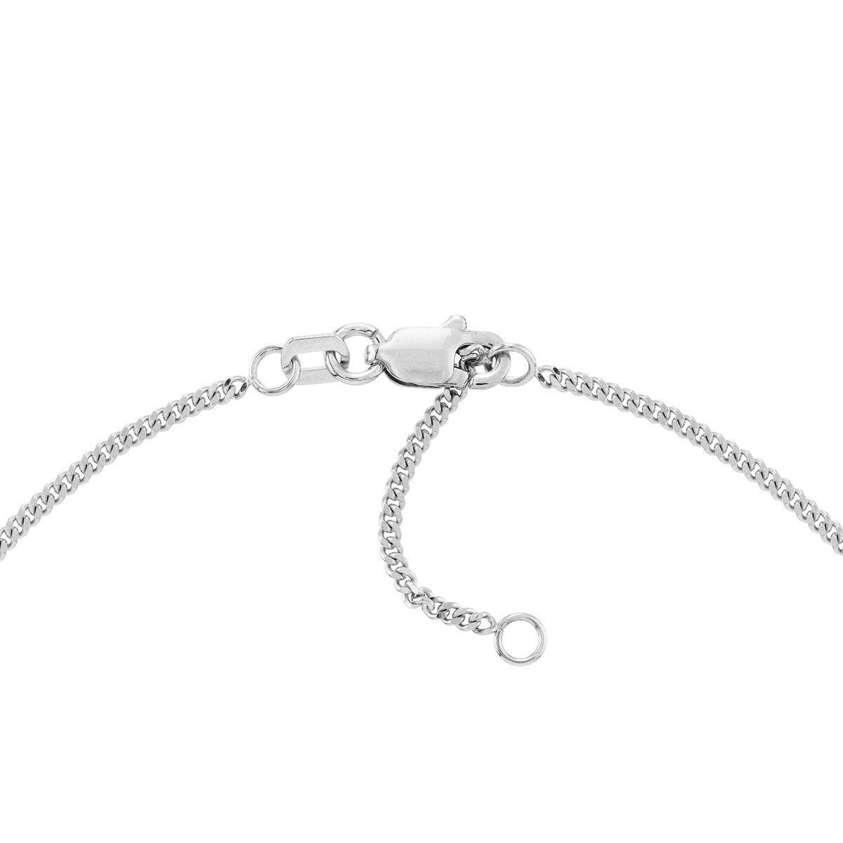 14K Dainty White Gold Curb Chain Adjustable Anklet, 10", Gold Jewelry, Minimalist, Gift For Her, Handmade Jewelry, Anklets For Women