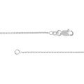 14K Dainty White Gold 1.05mm Diamond Cut Wheat Chain with Lobster Lock 10