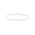 14K White Gold 1.8mm Hollow Light Rope Chain with Lobster Lock, 10