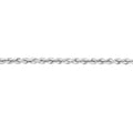 14K White Gold 1.8mm Hollow Light Rope Chain with Lobster Lock, 10