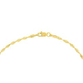 14K Yellow Gold Twisted Dorica Chain Anklet, 2.10mm Wide, Lobster Lock, 10