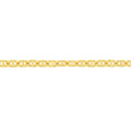 14K Yellow Fancy Gold Anchor Chain Anklet, 2.65mm Wide, 10