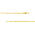 14K Yellow Fancy Gold Anchor Chain Anklet, 2.65mm Wide, 10