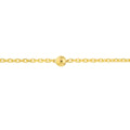 14K Dainty Yellow Gold 2mm Bead Cable Chain Adjustable Anklet 10