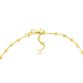 14K Yellow Gold 2.50mm Disco Bead Cable Chain Adjustable Anklet 10