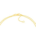 14K Yellow Gold 1/20ct Diamond Drape Anklet 10