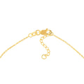 14K Yellow Gold Mini Diamond Cut Polished Bead Adjustable Anklet 10