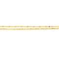 14K Yellow Gold Valentino & Hammered Forzentina Chain Adjustable 10