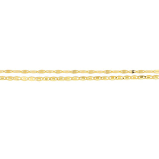 14K Yellow Gold Valentino & Hammered Forzentina Chain Adjustable 10", Gift For Her, Handmade Jewelry, Anklets For Women